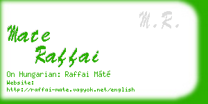 mate raffai business card