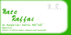 mate raffai business card